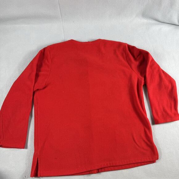 VTG Women's 1X Appliqué Winter Snow Christmas Cardigan Sweater Grannycore - Picture 8 of 12